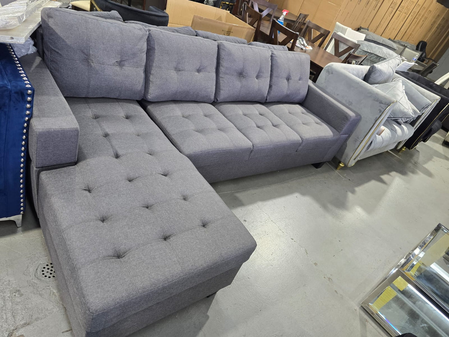 1839C Modern Convertible Sectional Sofa with Built-in Storage – Perfect for Comfort and Functionality